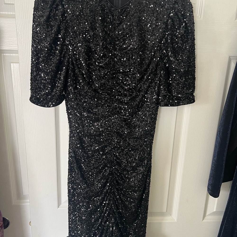 Dress The Population  Chandler Sequin Ruffle Minidress